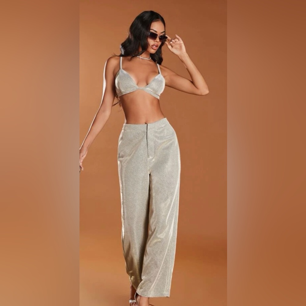 Two piece set, champagne color